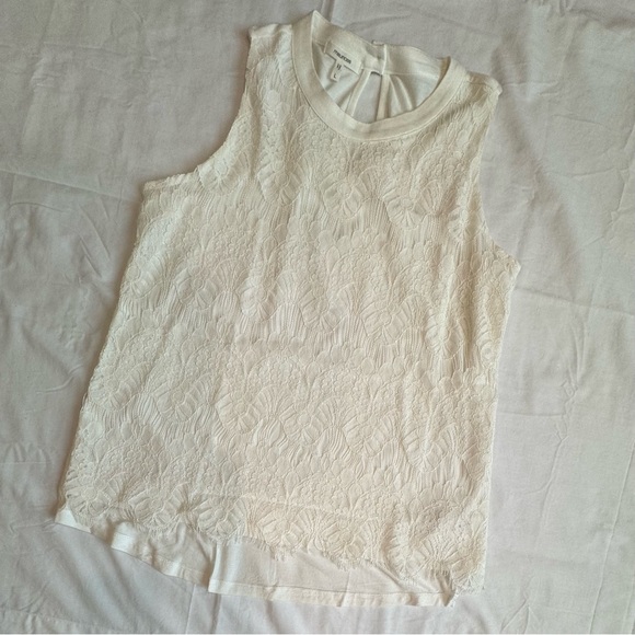 NWOT - MAURICES Size Large Set of 2 Lace Sleeveless Tops in Rose and Off-White - Picture 9 of 14